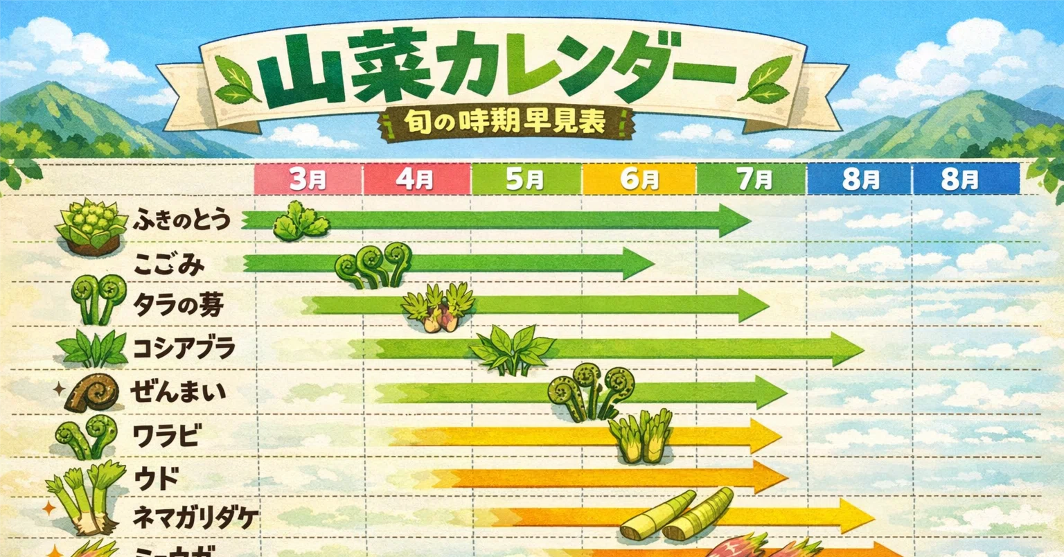 知らないと損】長野の山菜は“時期”で味が変わる話｜旬の果物をお届け