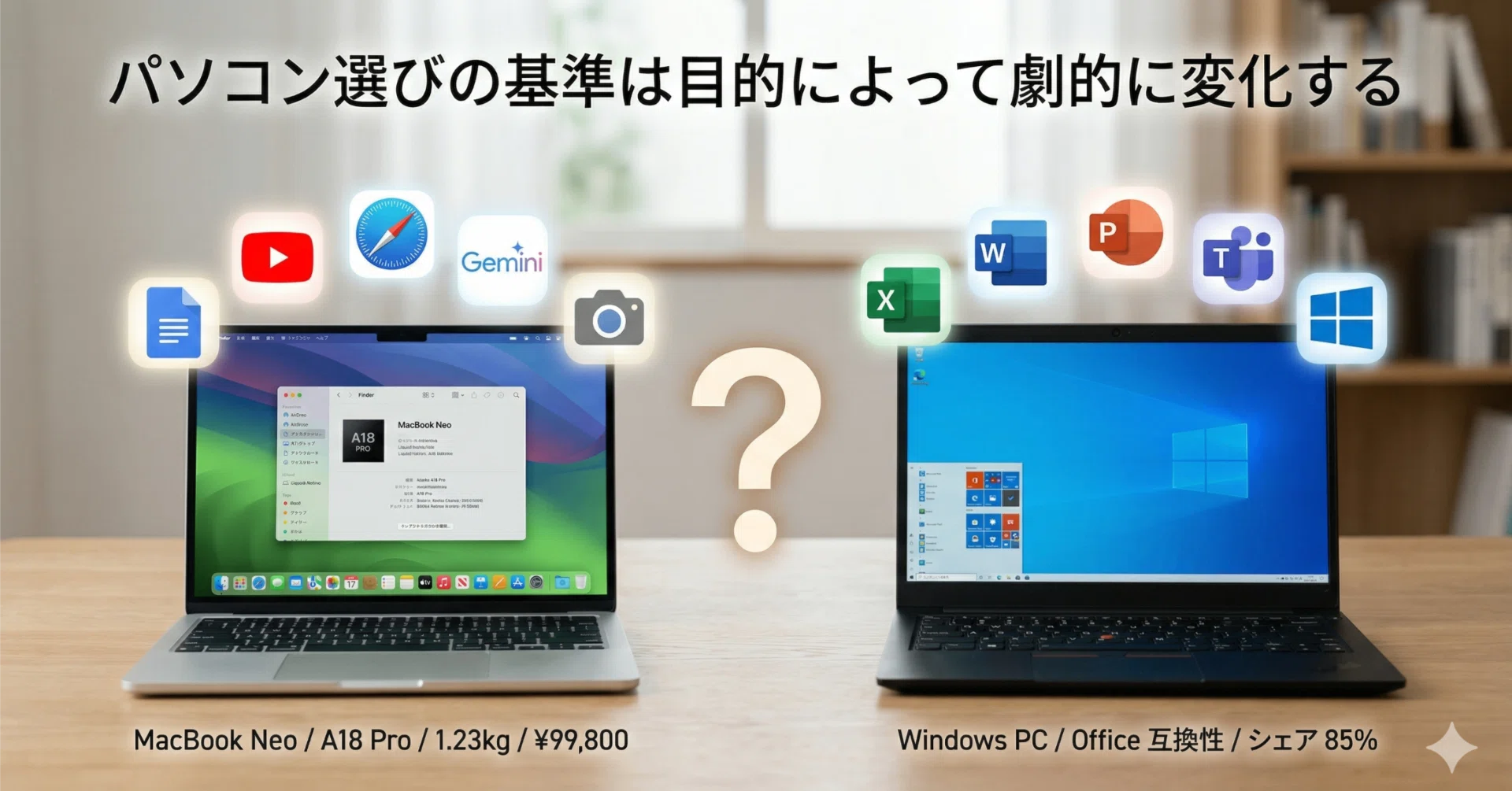 パソコン選びの基準は目的によって劇的に変化する｜ともかつのノート