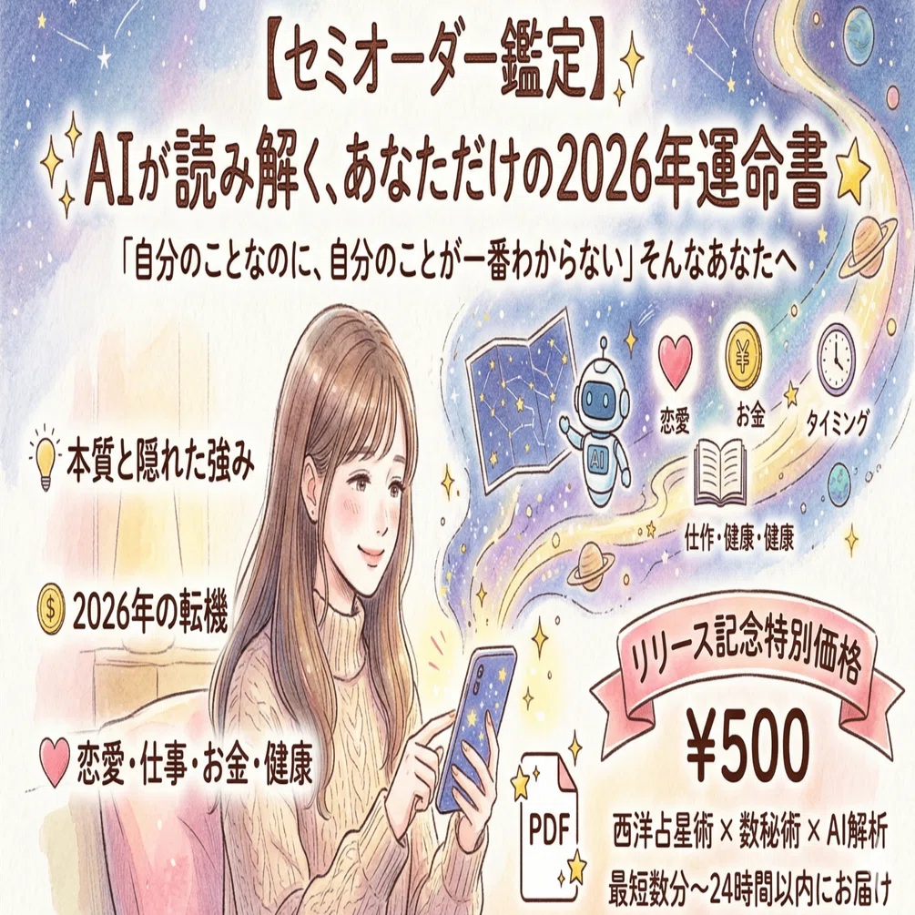 あなたの生年月日から届く、世界にひとつだけの運命書⭐｜AI×西洋