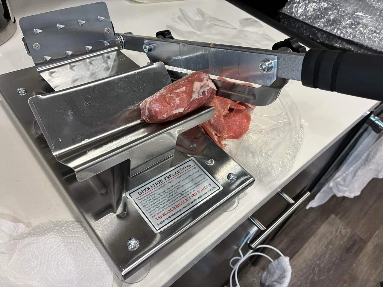 アメリカで薄切り肉で鍋がしたい! →ミートスライサーを使ってみた 
