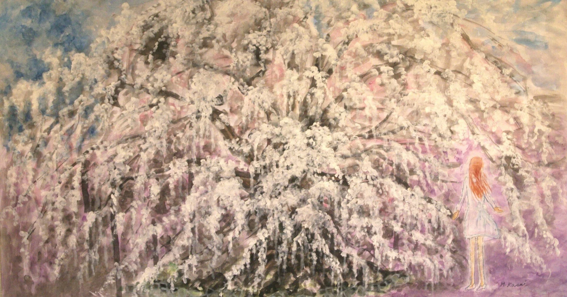 Waterfall of Flowers: Ancient Cherry Tree｜マシュー・カサイ