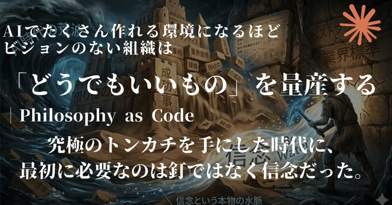 AIでたくさん作れる環境になるほどビジョンのない組織は「どうでもいいもの」を量産する