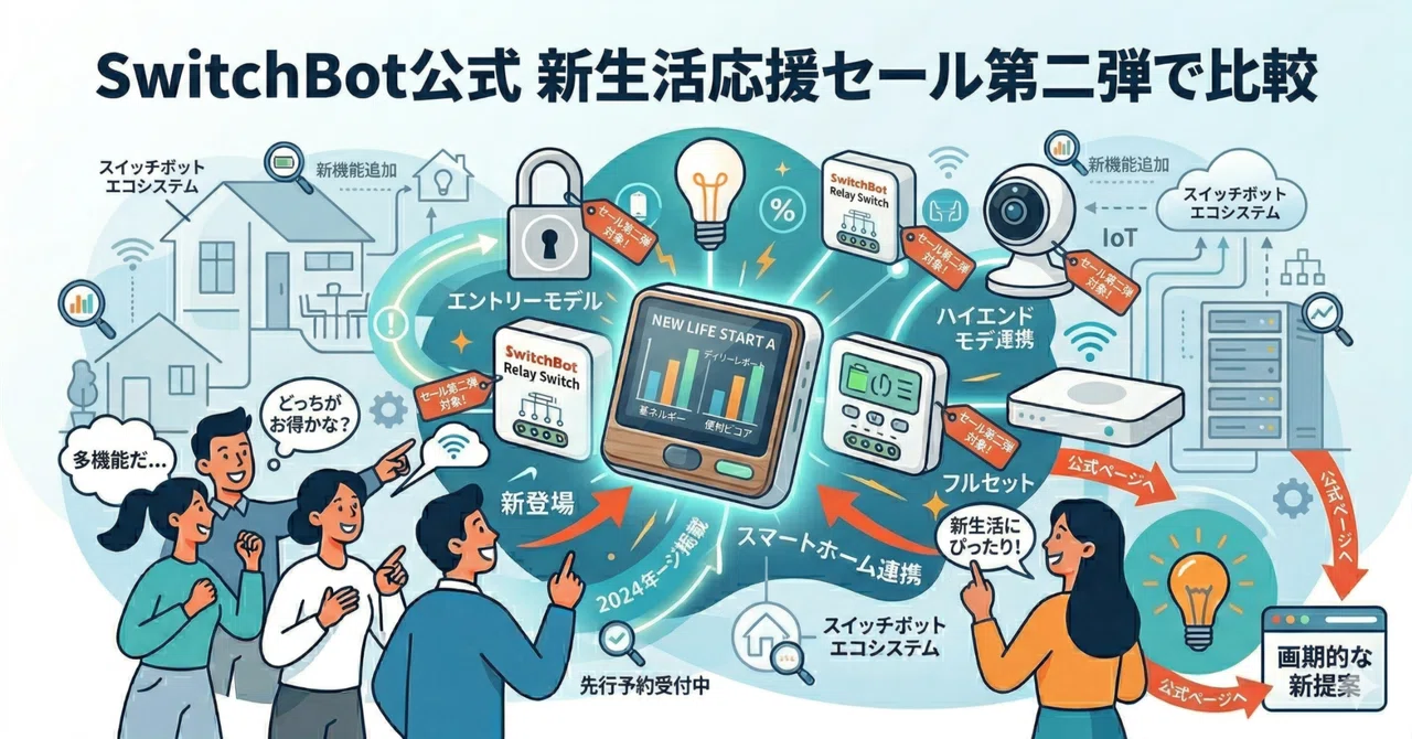 SwitchBot公式 新生活応援セール第二弾で比較｜東リ屋