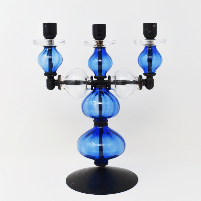 【大人気・シールあり】エリックホグラン　ガラスオブジェ　ブルー　北欧ヴィンテージ 大人気・シールあり】エリックホグラン ガラスオブジェ ブルー 北欧