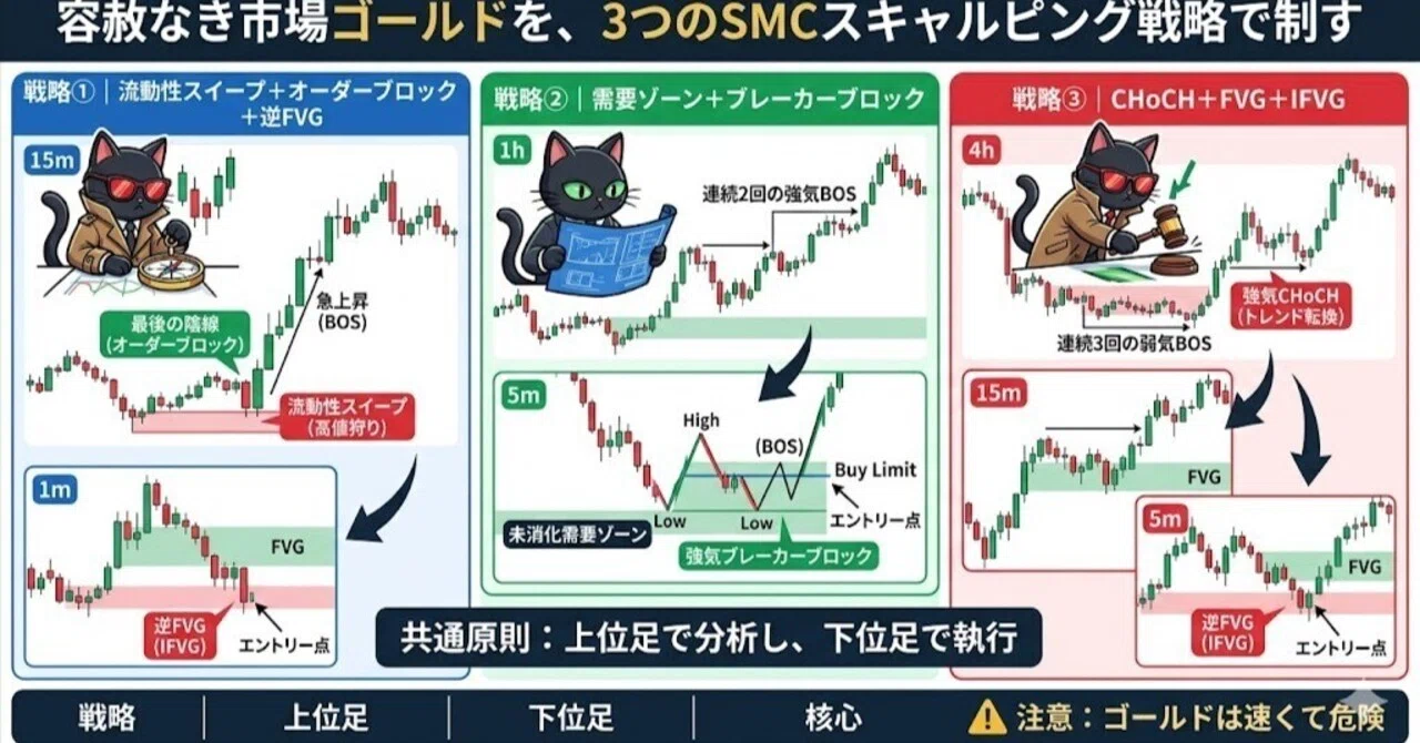 海外FX】金（ゴールド）スキャルピングで使える最強の3戦略｜1分・5分