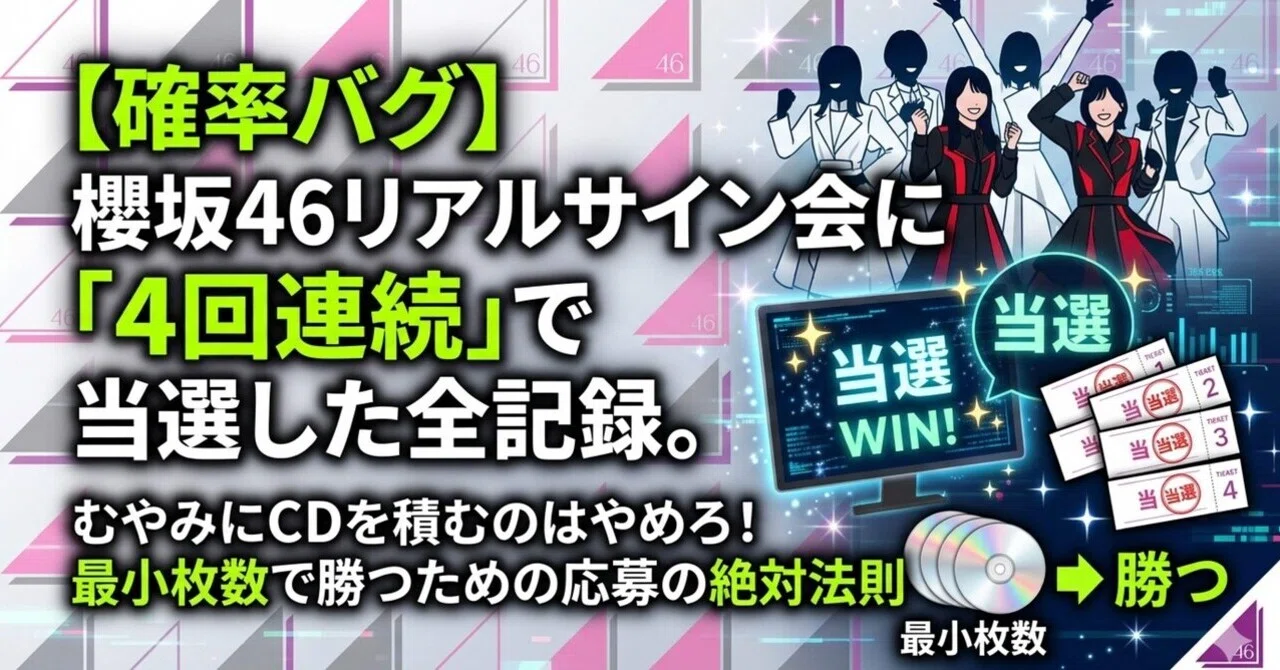 確率バグ】櫻坂46リアルサイン会に「4回連続」で当選した全記録