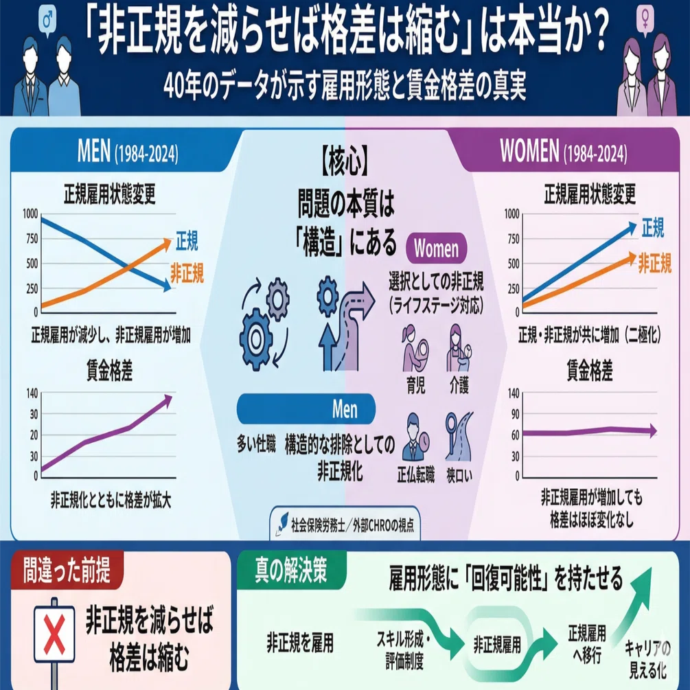 非正規を減らせば格差は縮む」は本当か？──40年のデータが突きつける