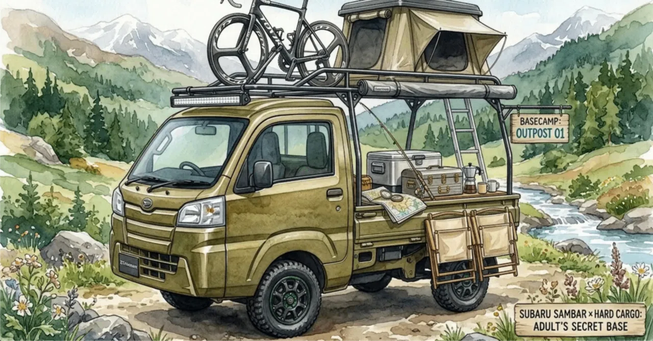 軽トラが「大人の秘密基地」に化ける。サンバートラック×ハードカーゴ 
