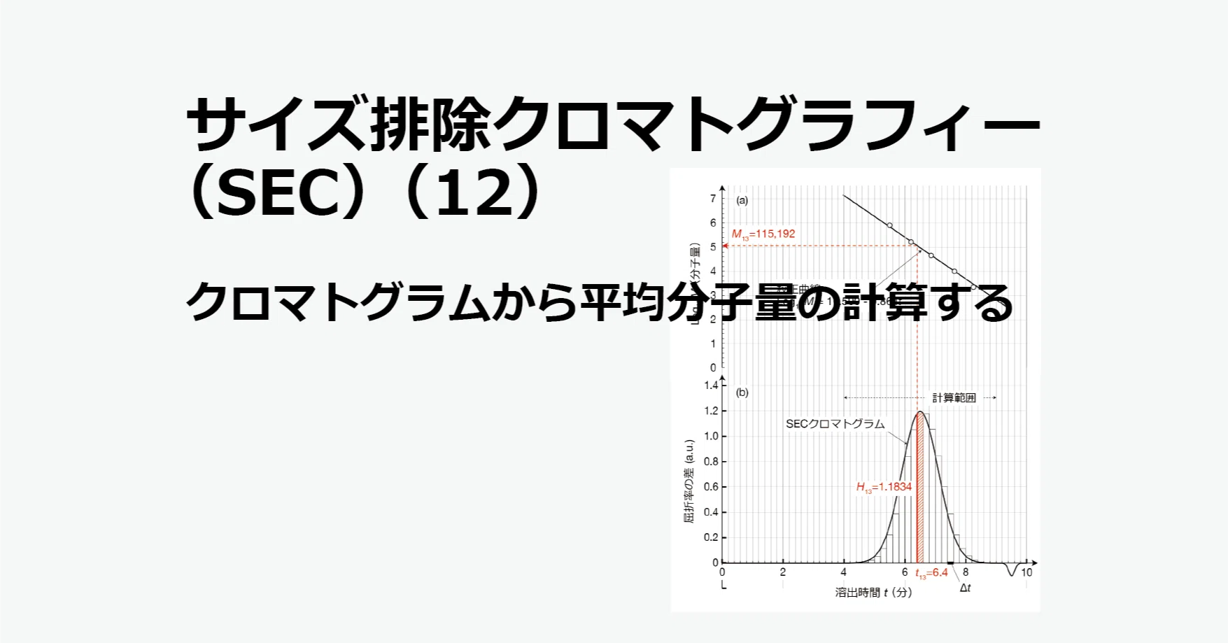 サイズ排除クロマトグラフィー（SEC）（12） - クロマトグラムから平均