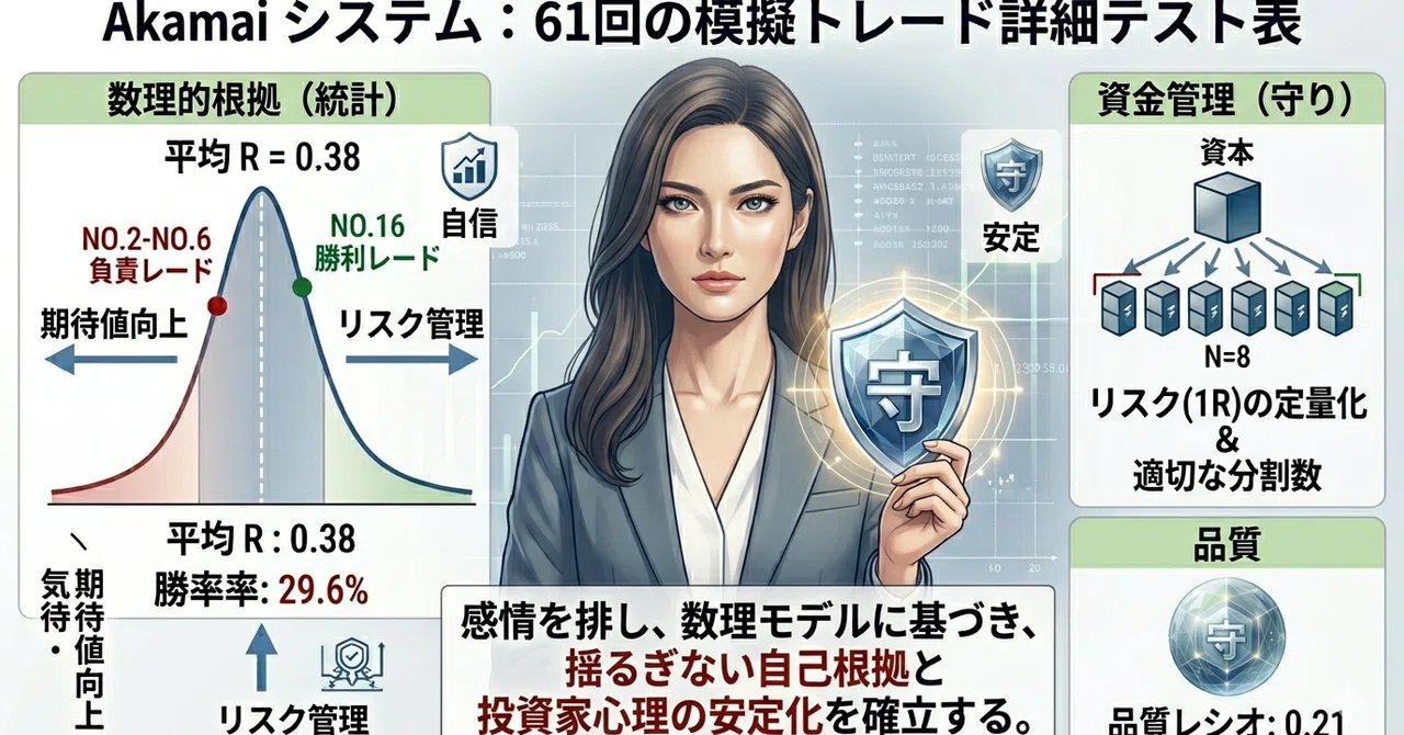 Akamai資金管理の「鉄則」：模擬トレードの数理的意義 ―自己根拠の確立と投資家心理の安定化―｜さる爺 Akamai校長
