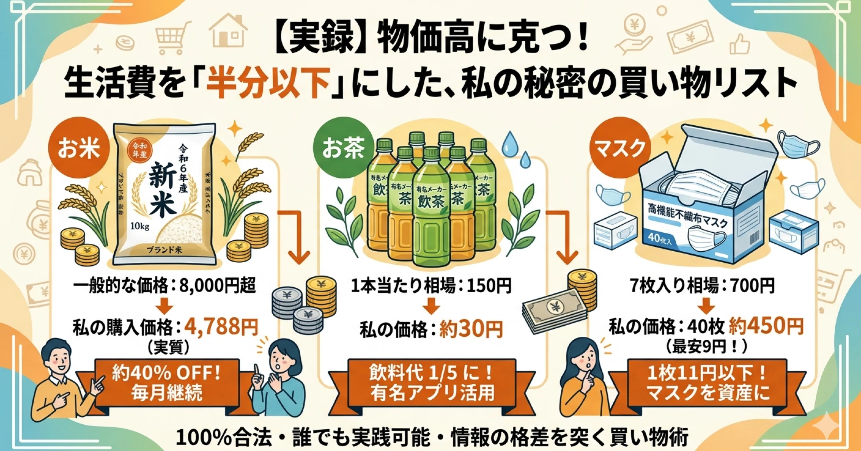 実録】生活費を「半分以下」にする技術。物価高を笑って過ごす、私の 