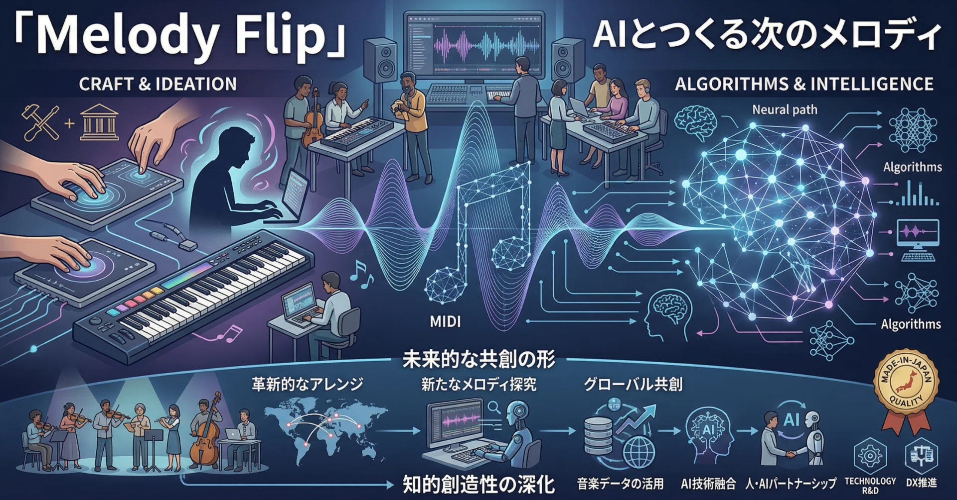 RolandがAI作曲支援「Melody Flip」を発表｜伝思音学