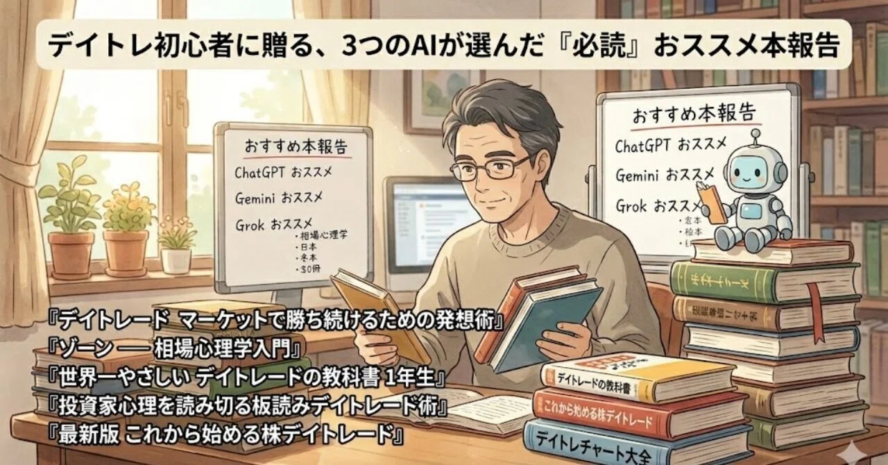 これから、デイトレをするにあたって、絶対に読んでおくべき、オススメ