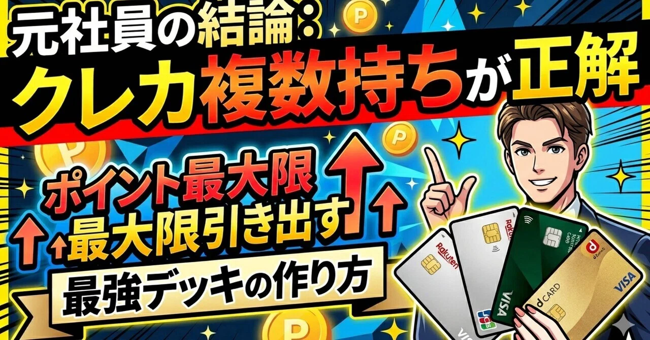元社員が暴露「クレジットカード最強の1枚」は嘘！絶対損しない複数枚