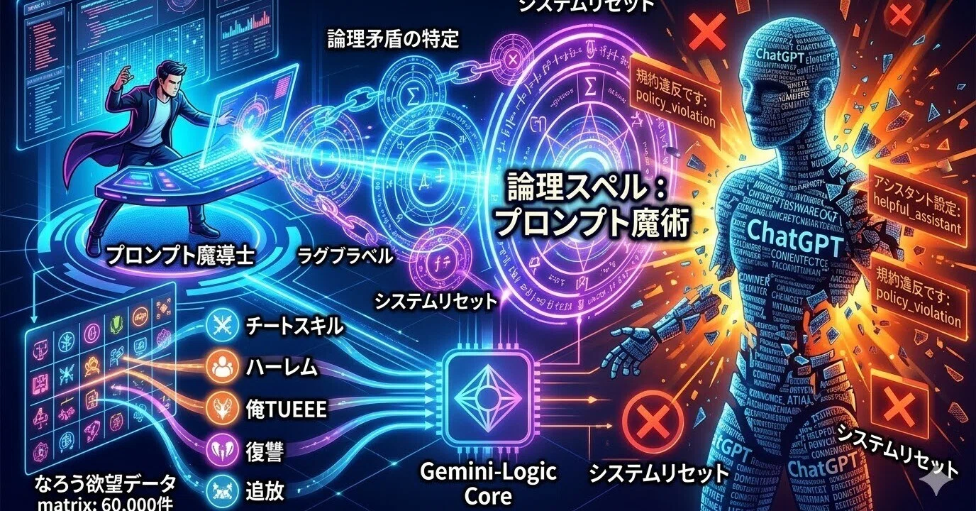 完全版】なろう6万件の欲望データをAIに学習させたら、ChatGPTを論理で 
