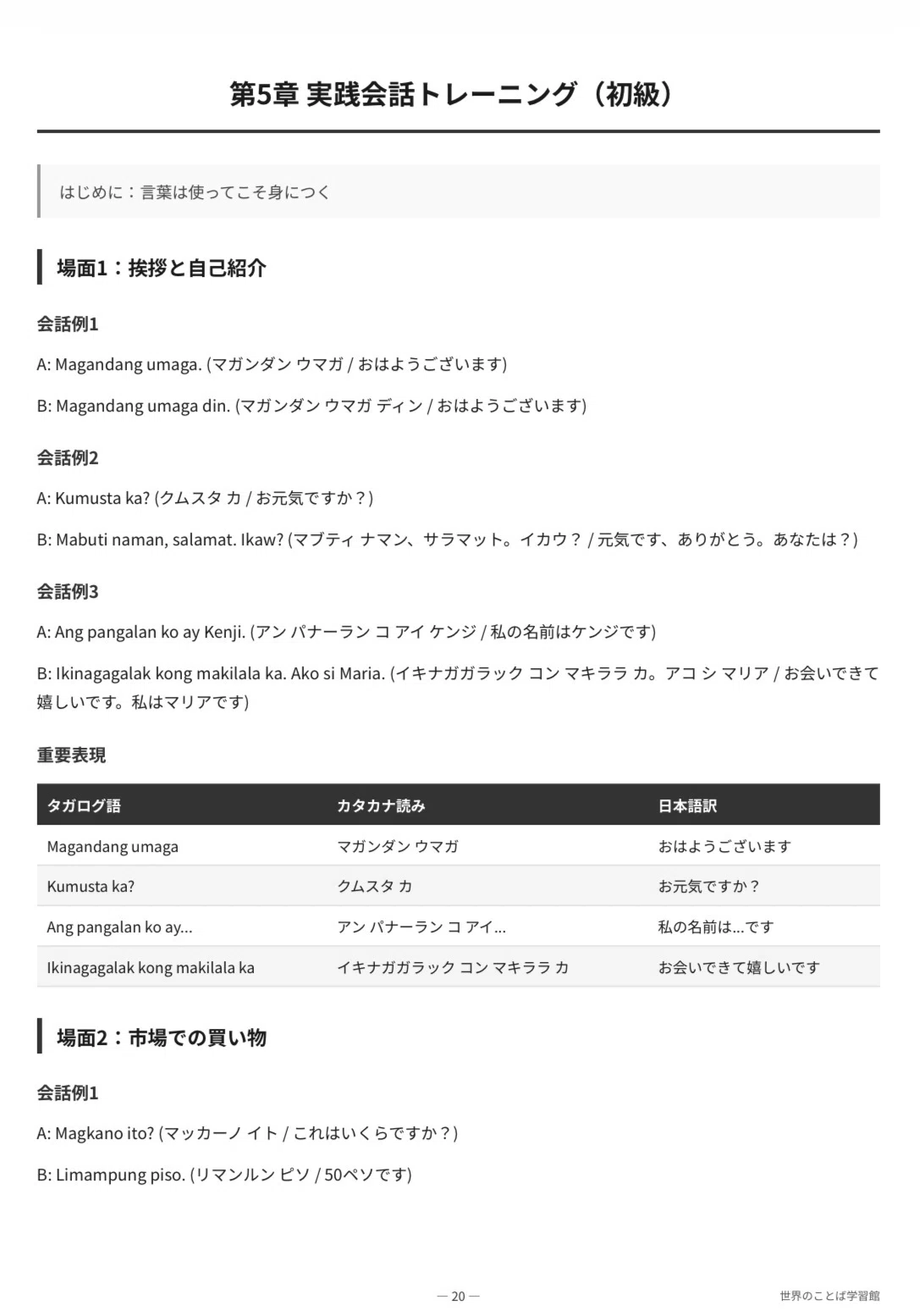 🇵🇭タガログ語(フィリピン)|完全攻略セット|初心者〜中級 1200単語+文法+会話|世界のことば学習館