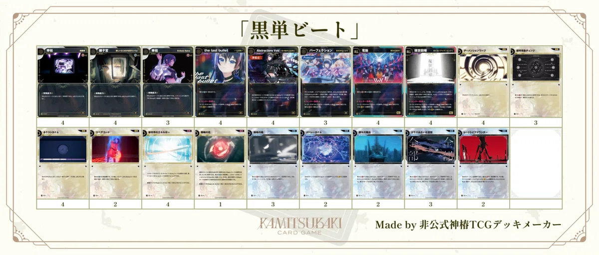 神椿TCG】オススメデッキ診断ツール作ったよ｜ミヤビ