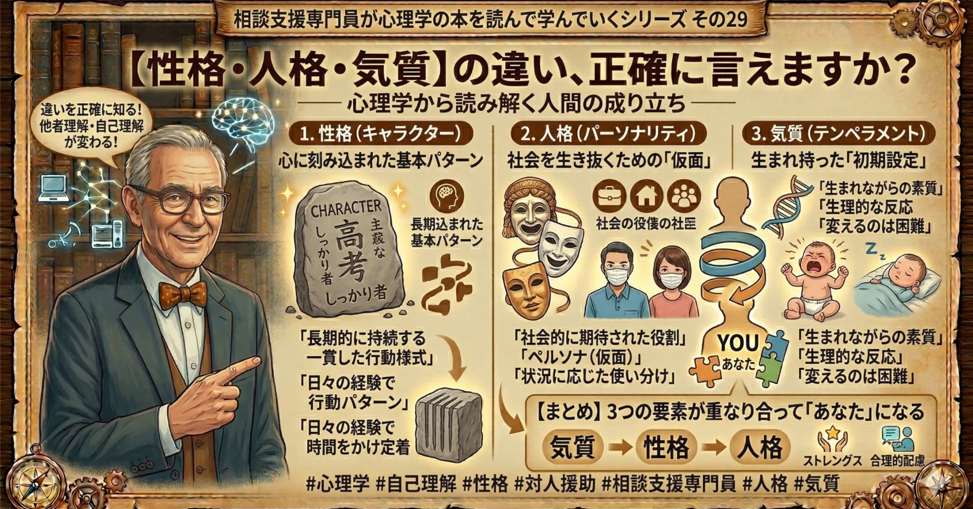 相談支援専門員が心理学の本を読んで学んでいくシリーズ その29【性格