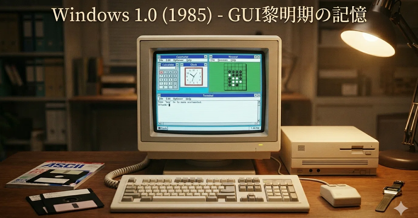 1985年、Windows 1.0が産声をあげた日。まだ「未来」は遠くに見えてい