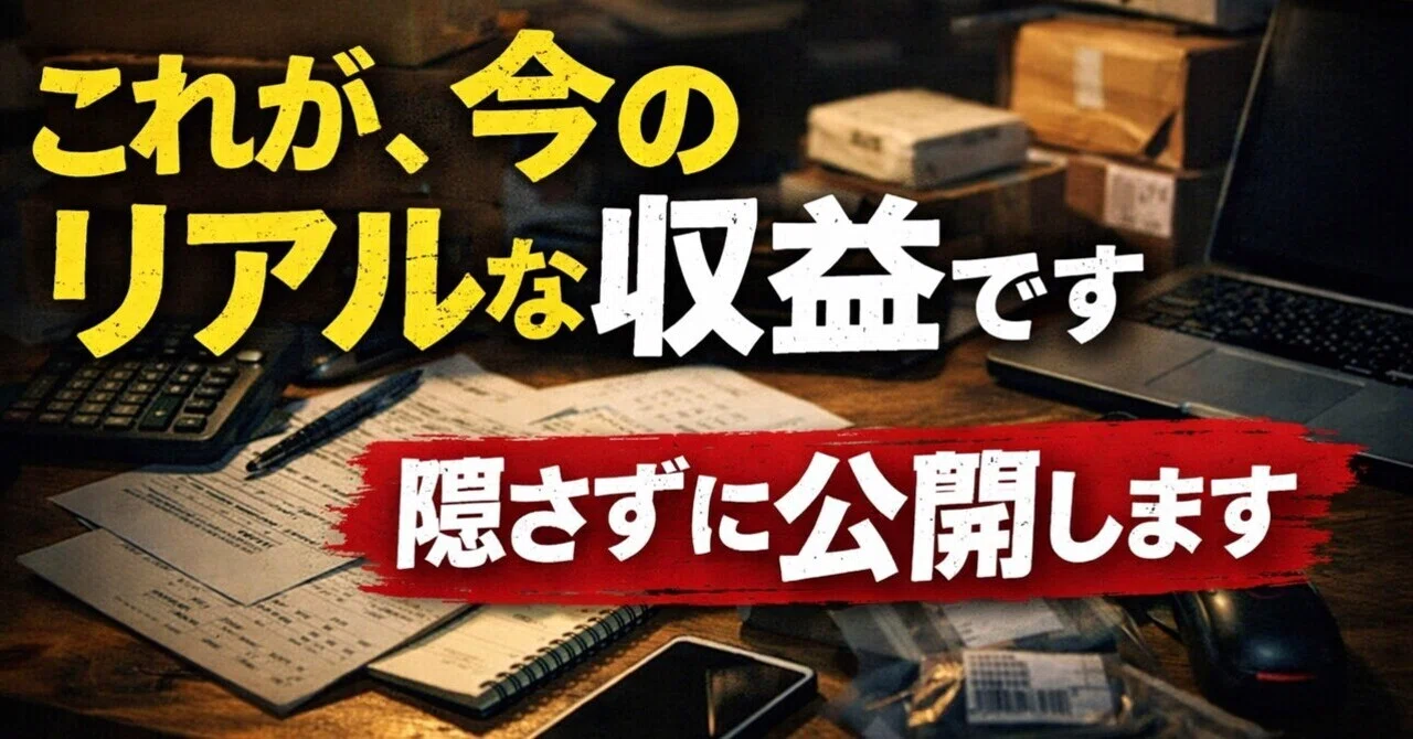 隠さずに書きます。これが今の僕の物販の現状です。｜持たざる者の物販 