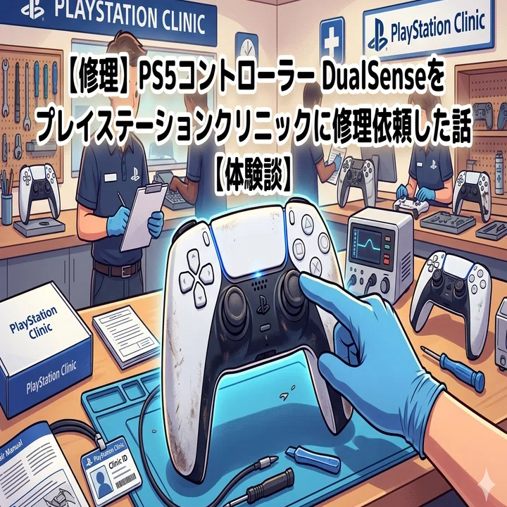 修理】PS5コントローラー DualSenseをプレイステーションクリニックに 