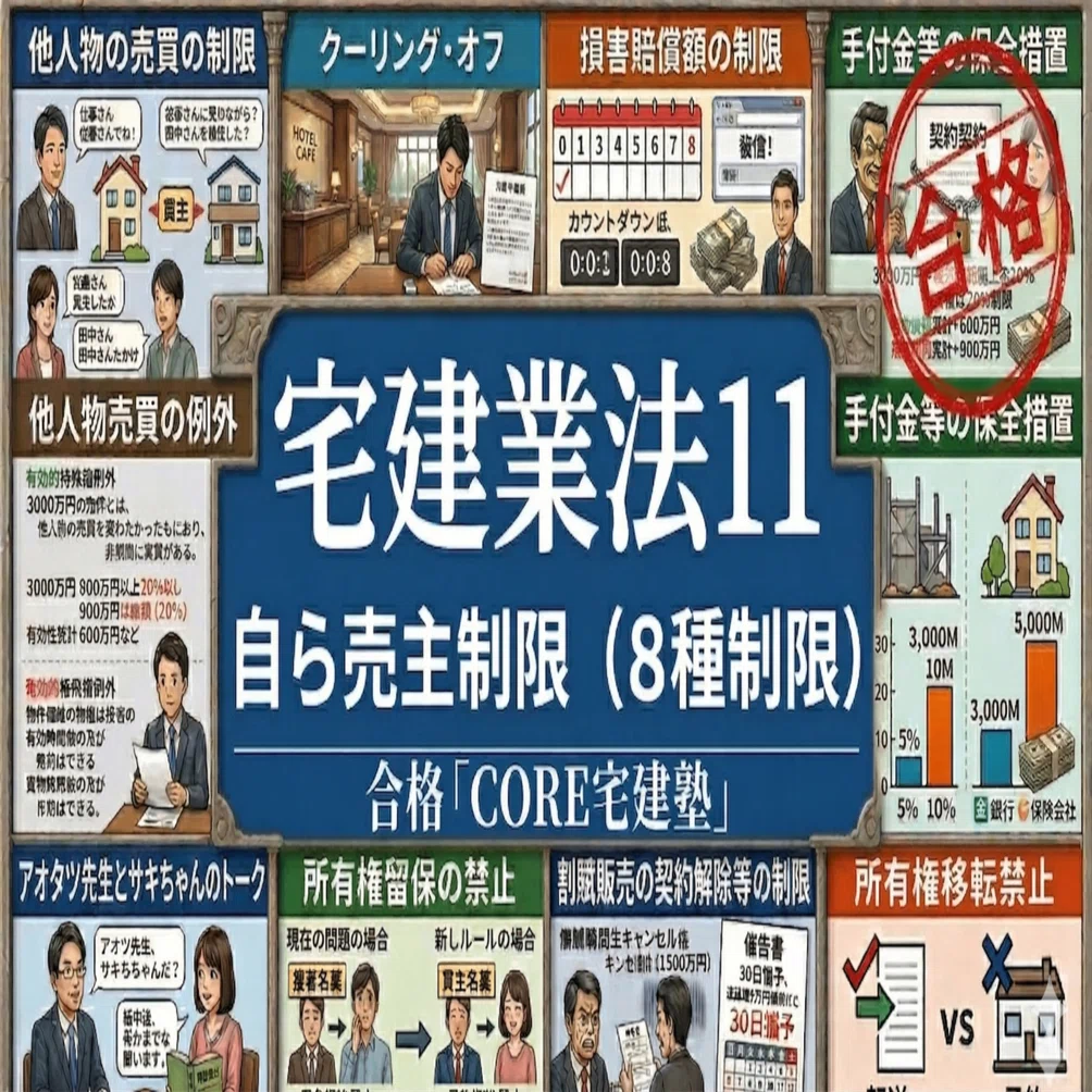 宅建】宅建業法11「8種制限」完全攻略！2026年:図解と本試験予想問題