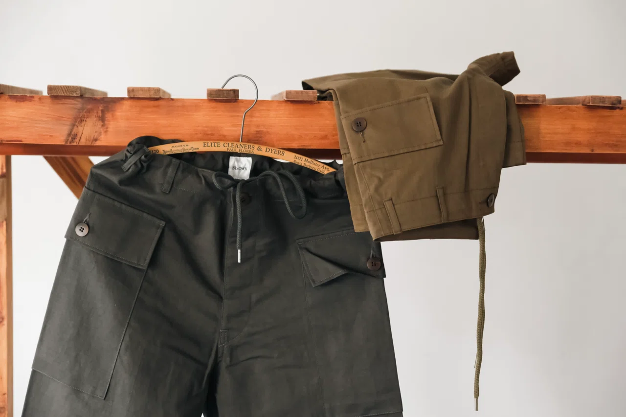 BISOWN 別注Cotton Silk Military Pants トップ戦線｜y_s_k117