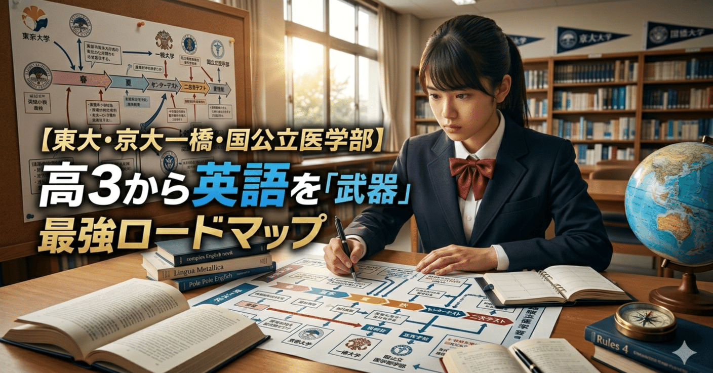 東大・京大・一橋・国公立医学部】高3から英語を「武器」にする最強