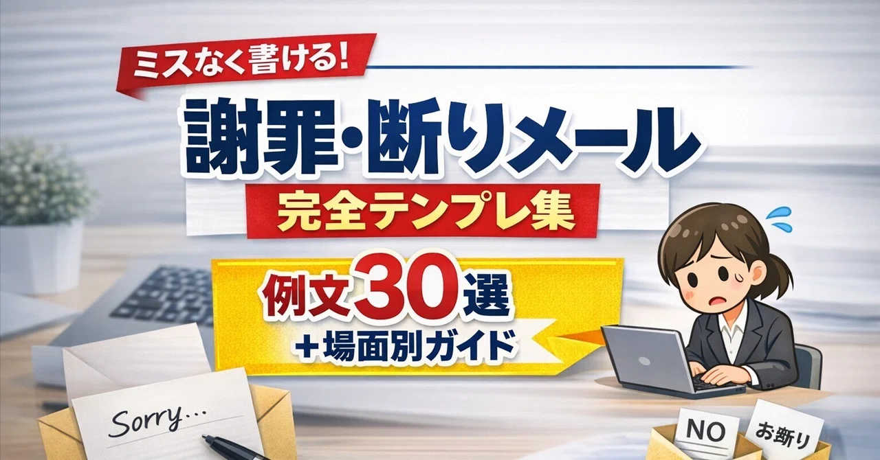 謝罪・断りメール完全テンプレ集｜失礼にならない例文30選＋場面別の使い分けガイド