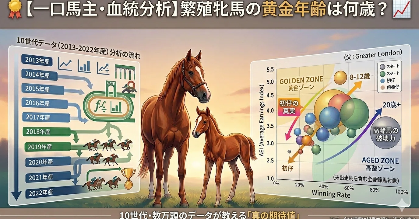 一口馬主・血統分析】「高齢馬、初仔は走らない」は本当か？10世代
