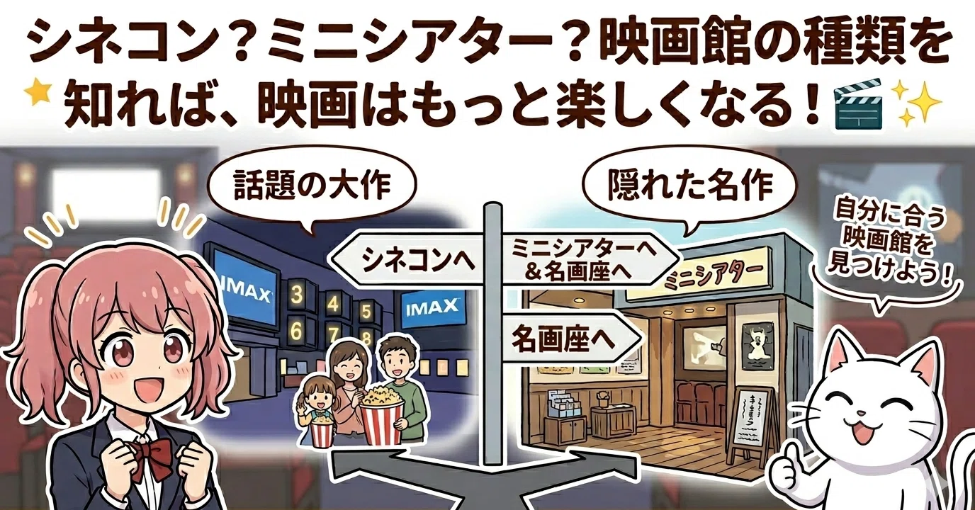 シネコン？ミニシアター？映画館の種類を知れば、映画はもっと楽しく