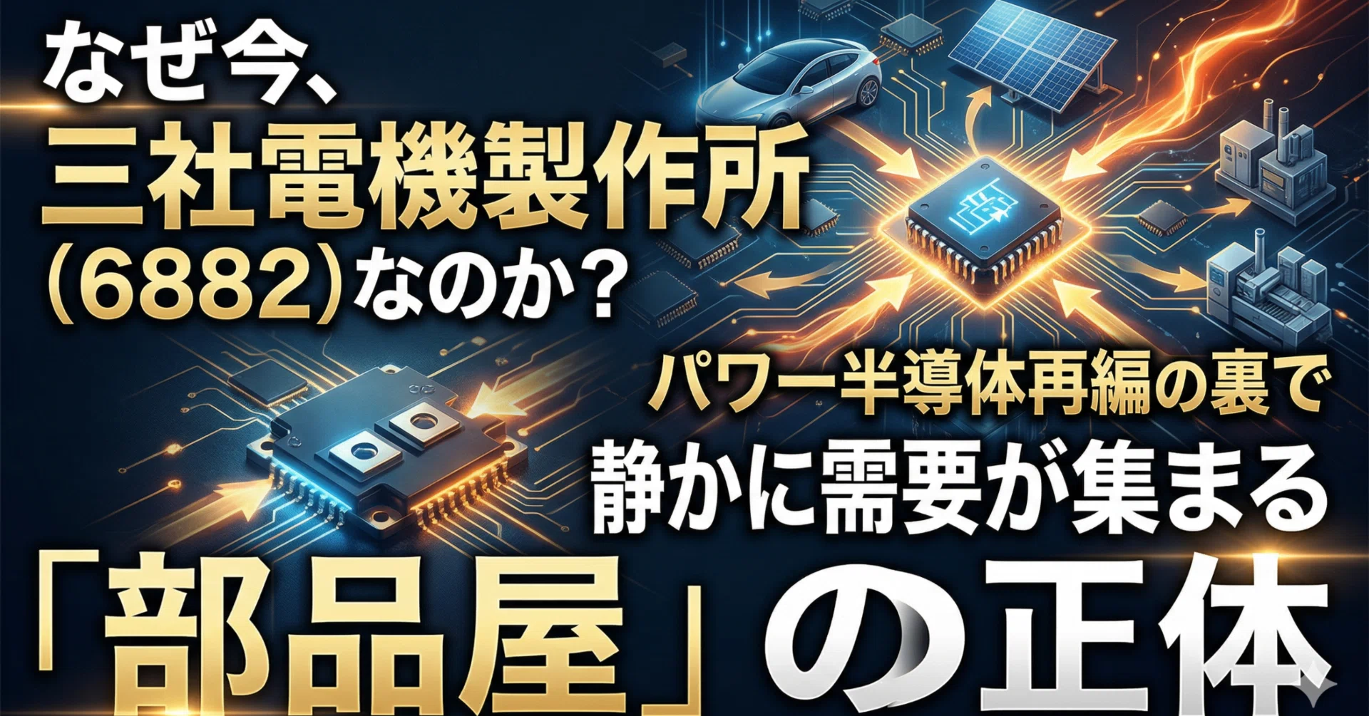 なぜ今、三社電機製作所（6882）なのか？――パワー半導体再編の裏で静か