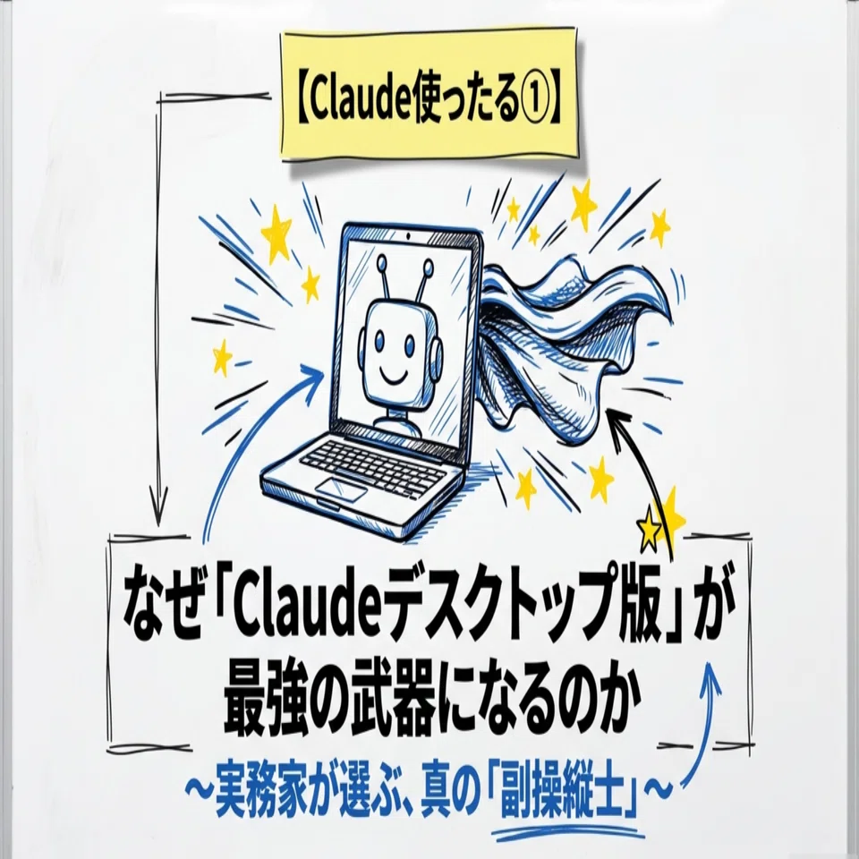 Claude使ったるで！①】なぜ「Claudeデスクトップ版」が最強の武器に