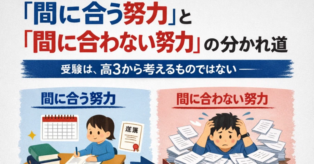 「間に合う努力」と「間に合わない努力」の分かれ道|tera
