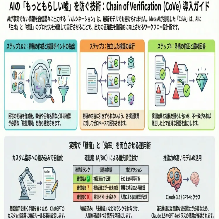 AI活用テクニック集｜自己検証プロンプティング（CoVe）｜Advanced AI 