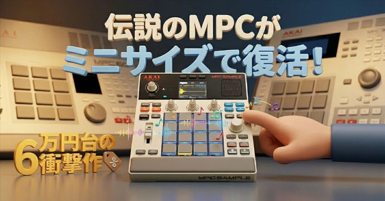 伝説のMPCがミニサイズで復活！6万円台の衝撃作「MPC Sample」登場
