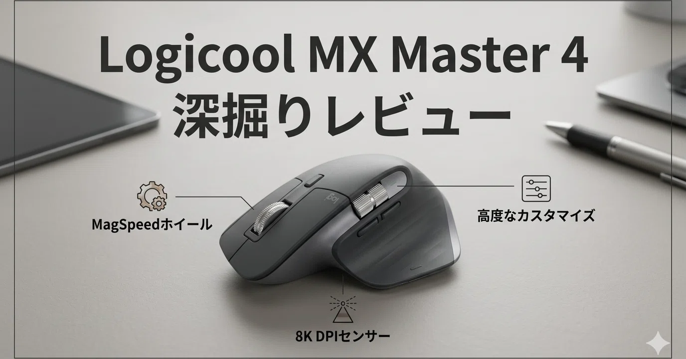 Logicool MX Master 4 深掘りレビュー｜「6年ぶりフルモデルチェンジ