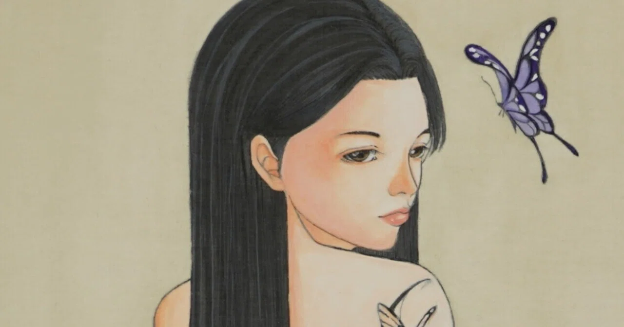 日本画（絹本着彩）　中塚一杉 日本画 絹本着彩の記録｜菜庵/NA-AN