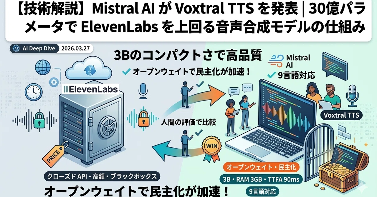 [Technical Explanation] Mistral AI Announces Voxtral TTS: How the 3 ...