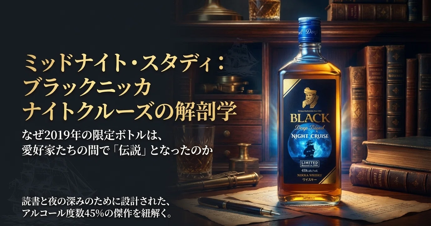 夜の深みに漕ぎ出す一杯。伝説の「ブラックニッカ ナイトクルーズ 夜の深みに漕ぎ出す一杯。伝説の「ブラックニッカ ナイトクルーズ