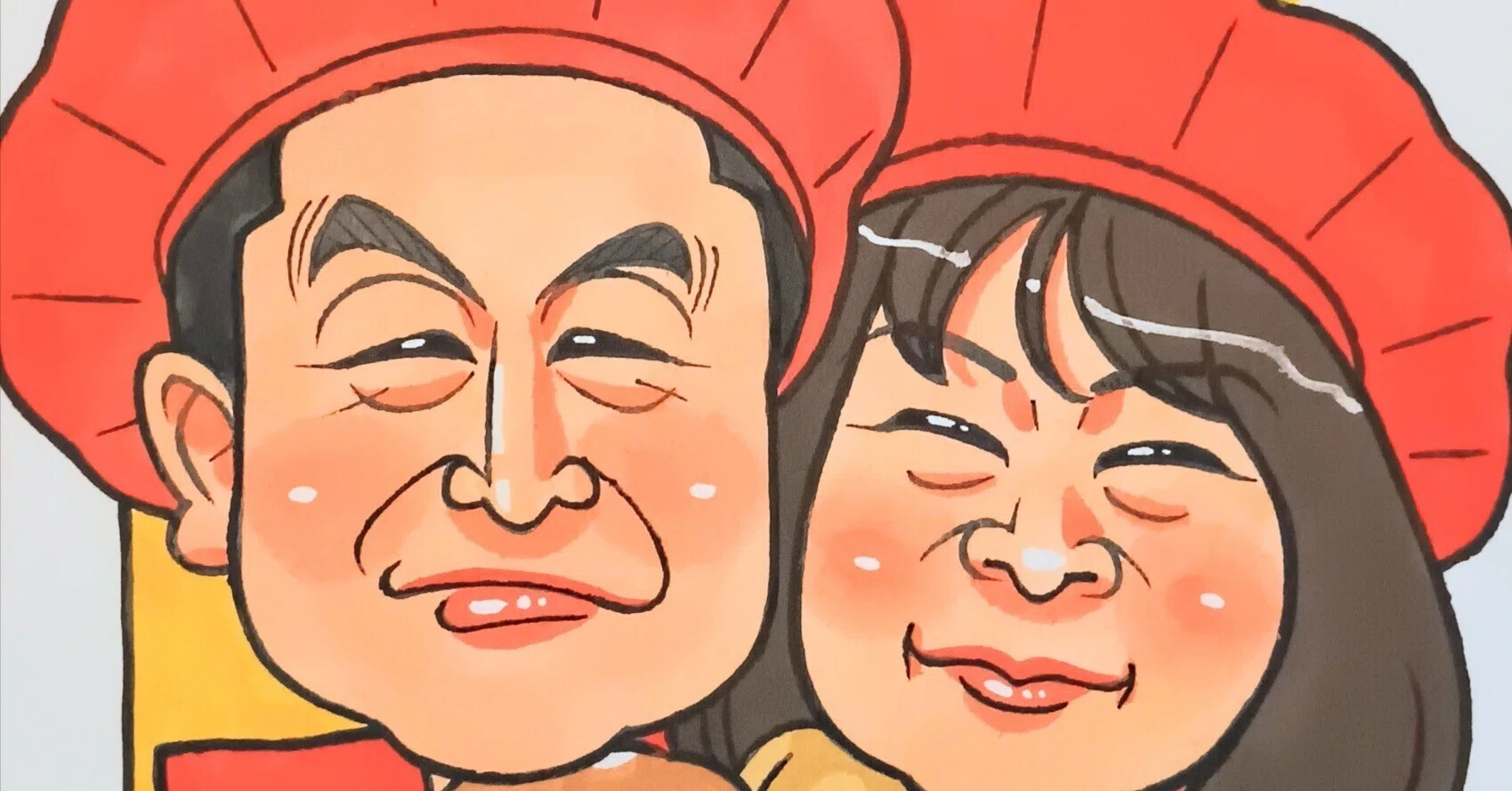 お仕事】還暦祝いの似顔絵を制作しました｜ふく｜柔術マンガ家
