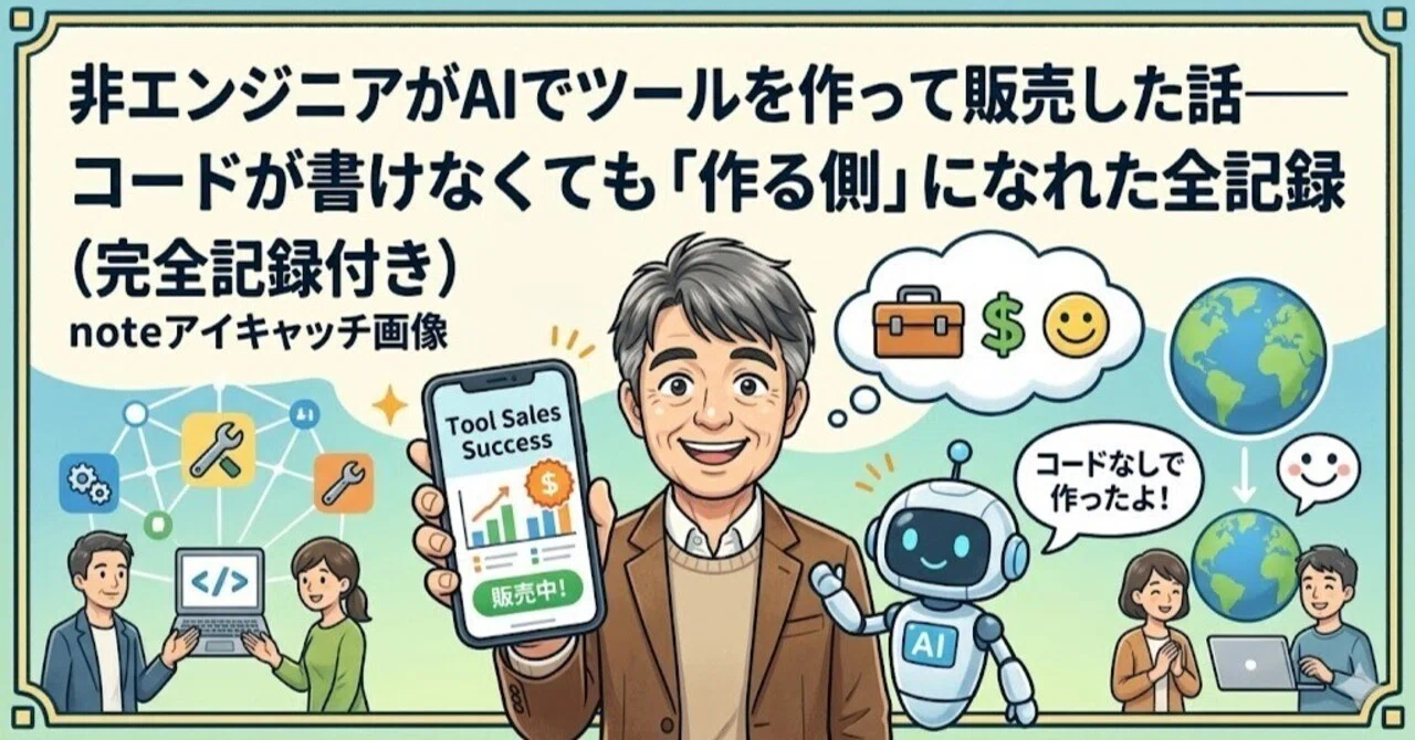 非エンジニアがAIでツールを作って販売した話——コードが書けなくても 