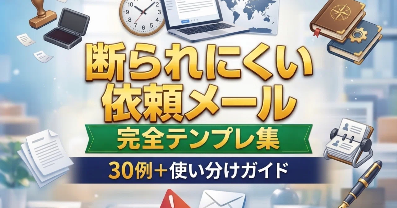断られにくい依頼メール完全テンプレ集｜そのまま使える実務例文30選＋使い分けガイド