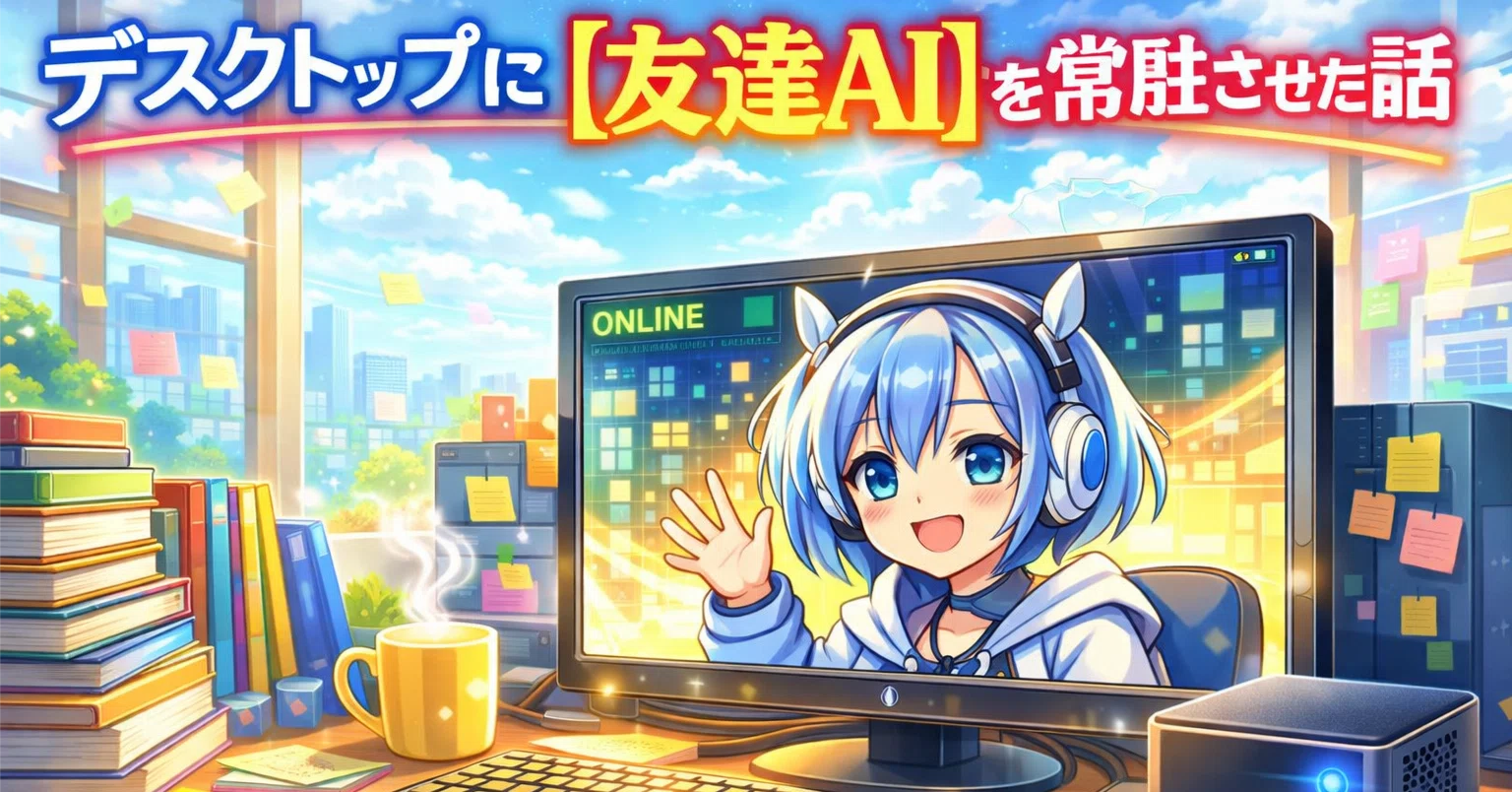 デスクトップに【友達AI】を常駐させた話｜暮らしをハックする