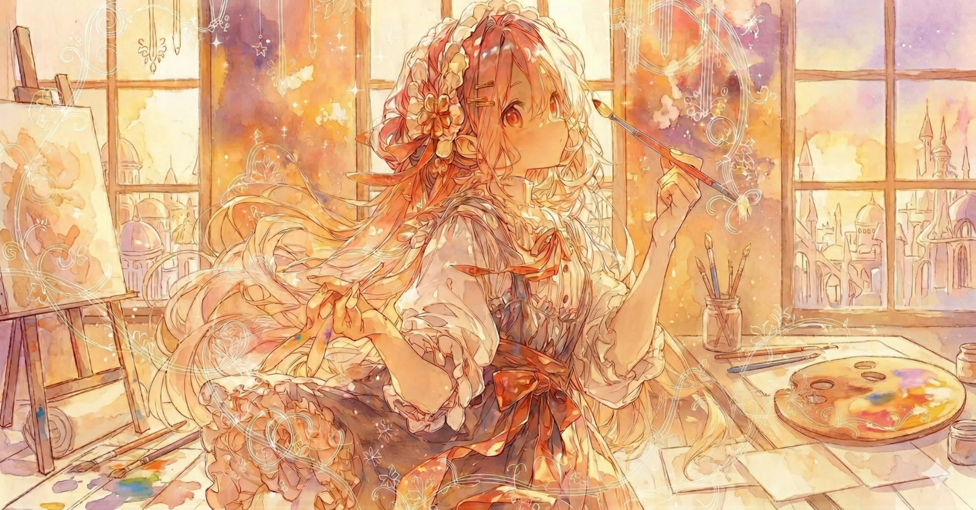 はじめまして｜水彩画風AIイラストを描いてます🎨｜ふみふみ