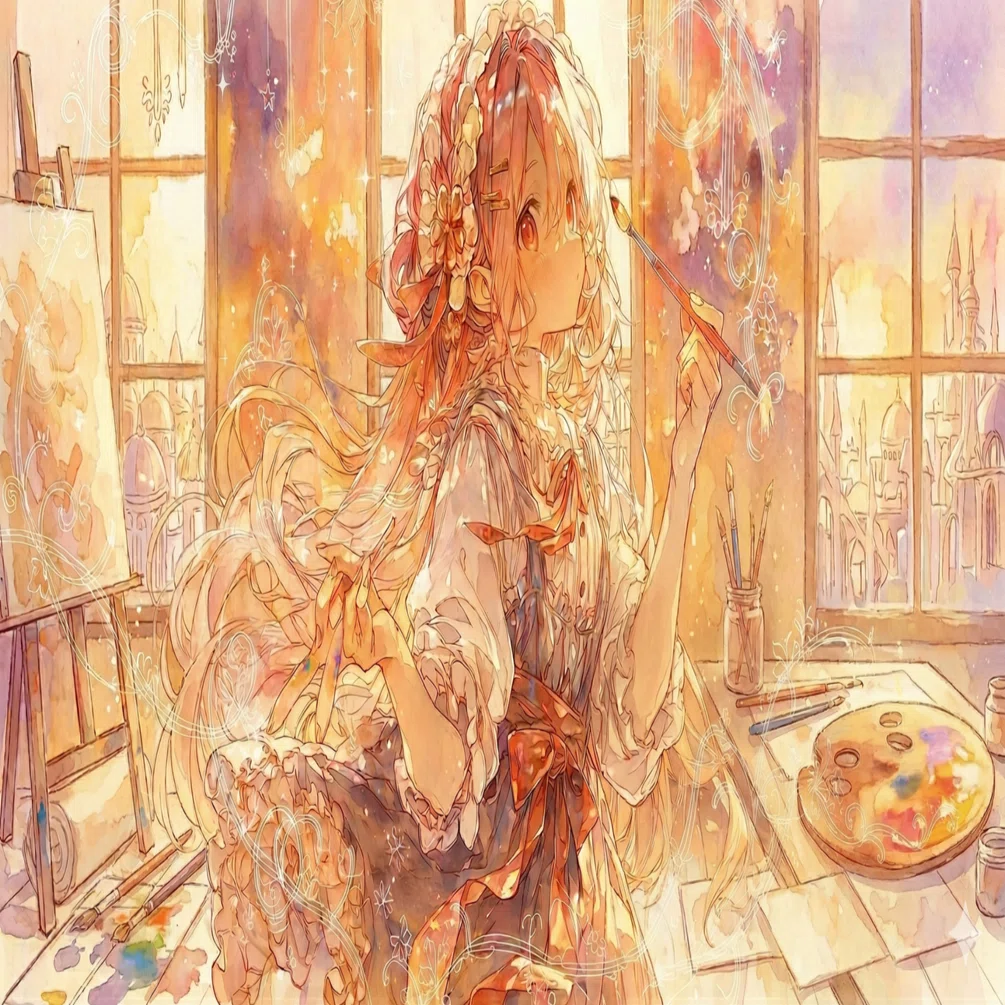 はじめまして｜水彩画風AIイラストを描いてます🎨｜ふみふみ