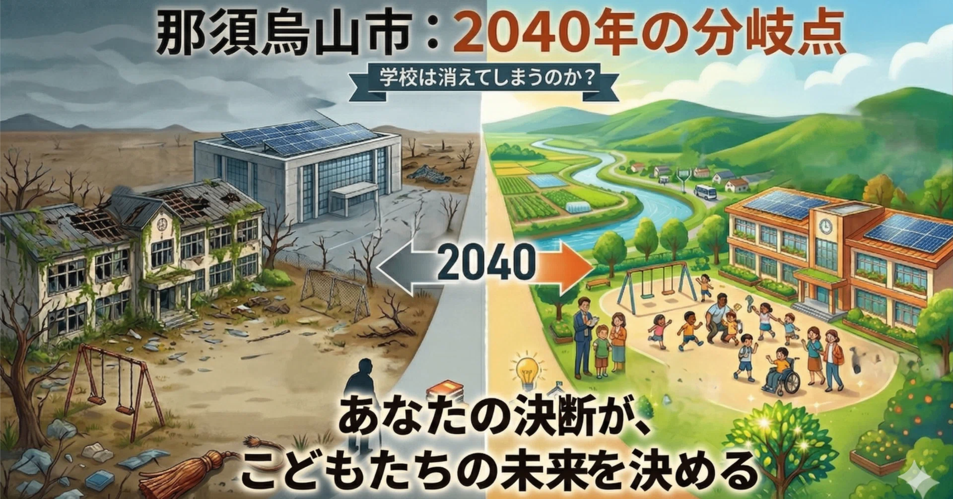2040年に那須烏山から小学校が消える？データが突きつける衝撃的な未来