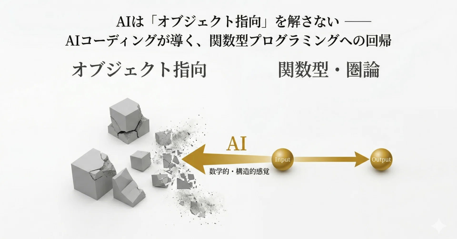 AIは「オブジェクト指向」を解さない ―― AIコーディングが導く、関数型