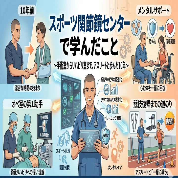 スポーツ関節鏡センターで学んだこと〜手術室からリハビリ室まで