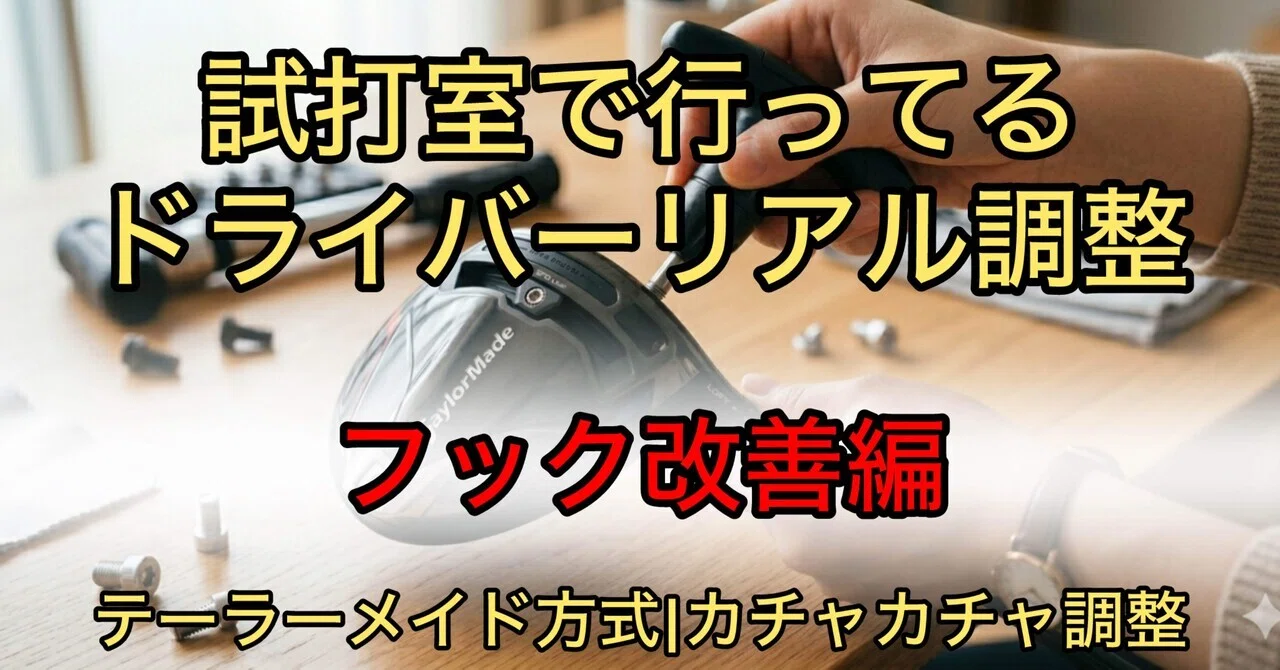 試打室で行ってるドライバーリアル調整｜フック改善編― テーラーメイド 
